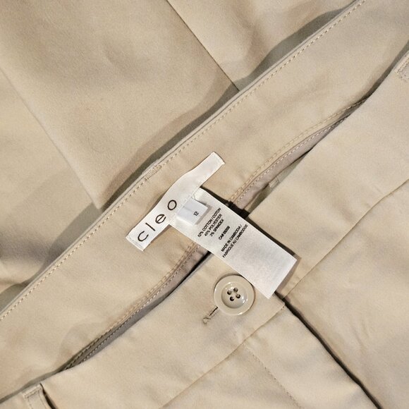 CLEO - Beige cropped dress pants - beautiful neutral colour! - Picture 7 of 7
